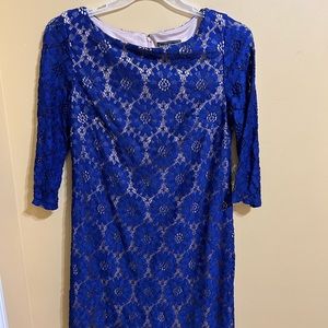 Blue and rose gold Jessica Howard dress, size 12